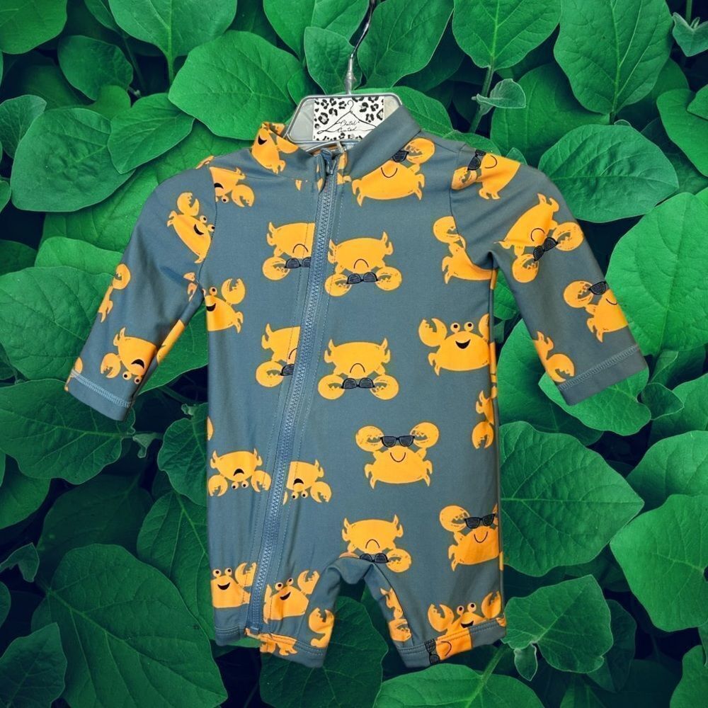 5 for $25🔥3M Carter's Just One You Crab Sunshade Swimsuit Bodysuit
